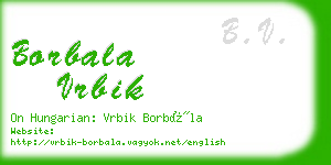 borbala vrbik business card